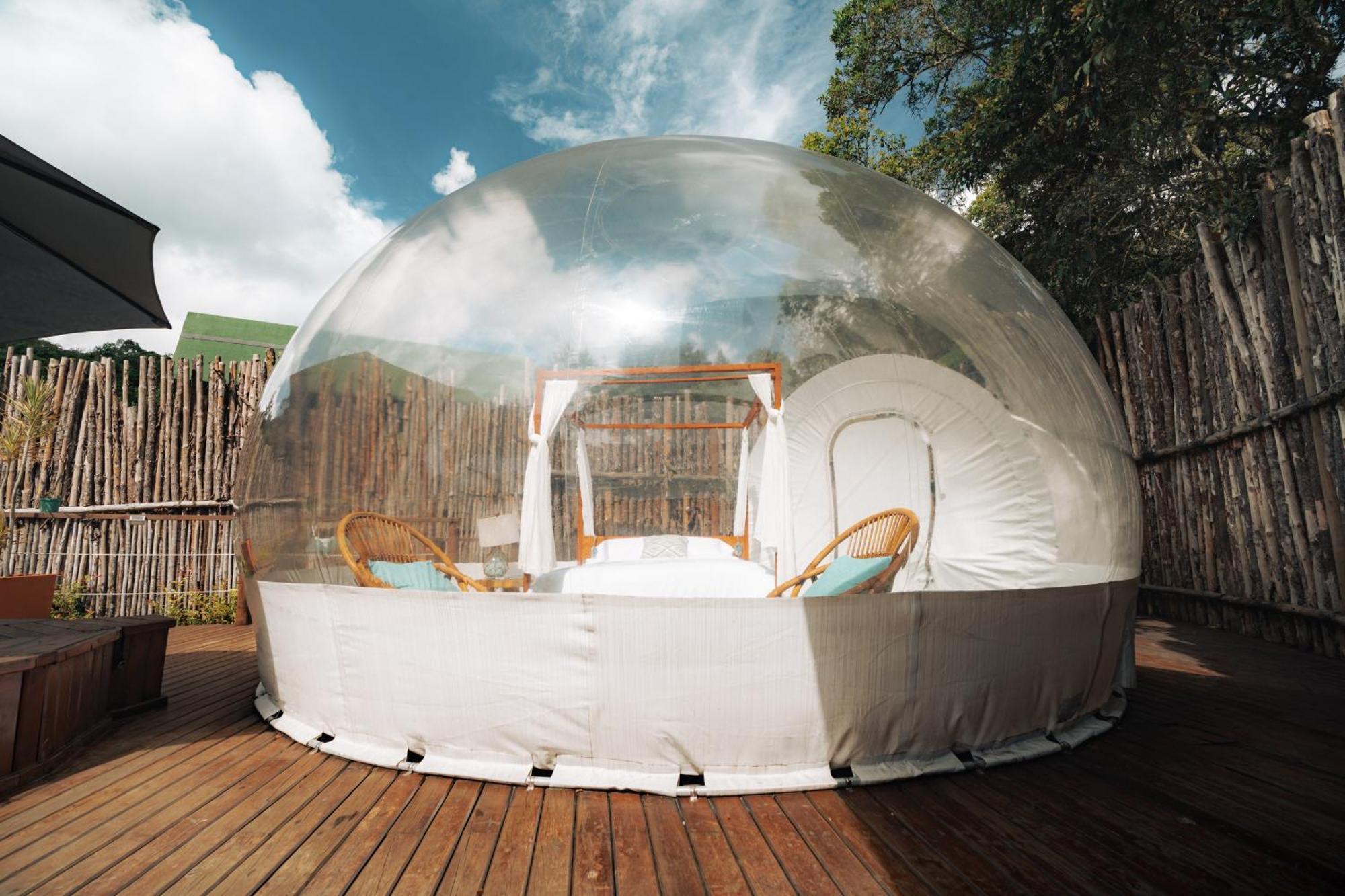 ホテル Bubblesky Glamping 15 Min From Medellin リオネグロ エクステリア 写真